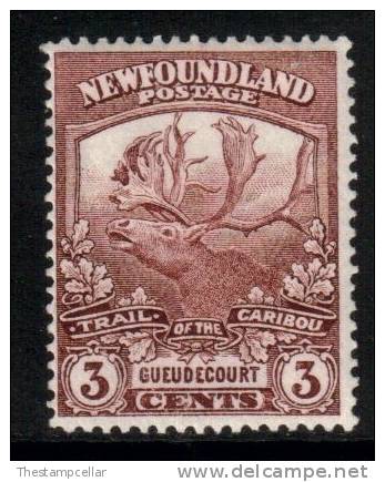 Canada Newfoundland Scott 117 - SG132, 1919 Caribou 3c MH* - 1908-1947