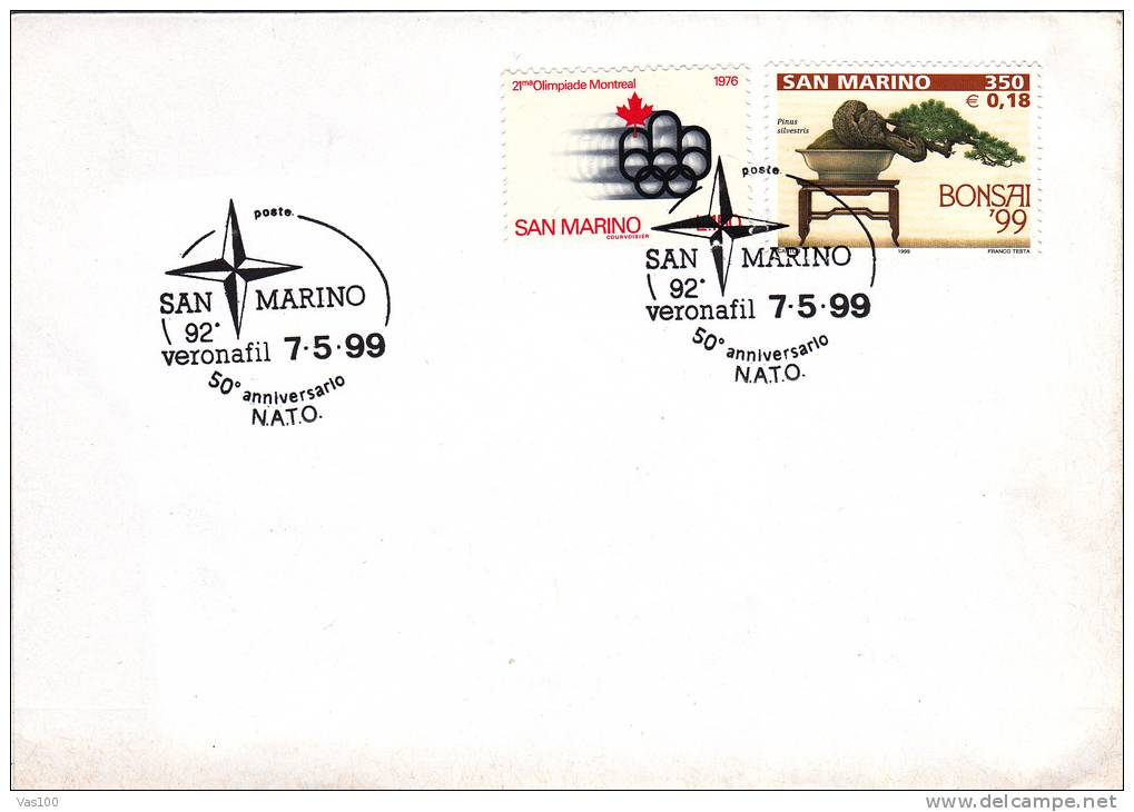 NATO,SAN MARINO,OBLITERATION F.D.C ON COVER,1992 - NATO