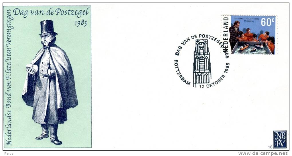 Netherlands-Philatelic Cover With "Day Of The Postage Stamp" Rotterdam [12.10.1985] Postmark - Brieven En Documenten