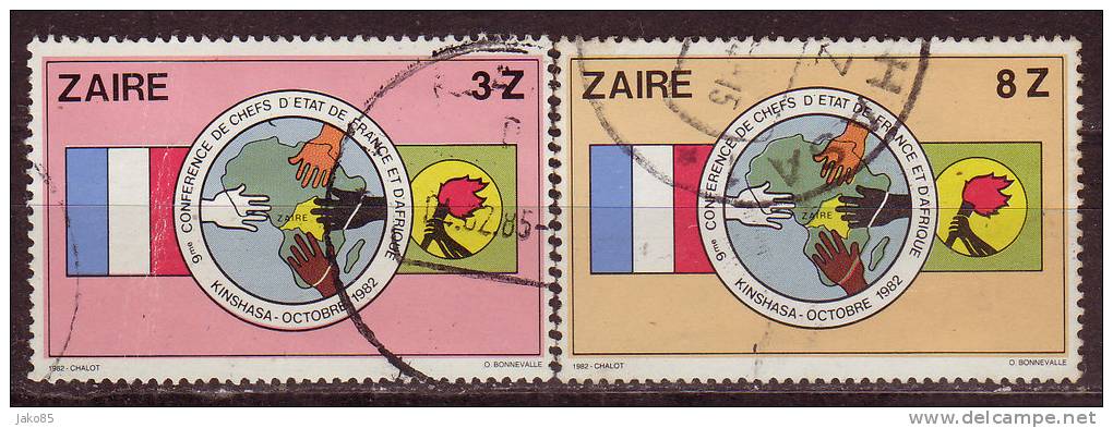 - ZAIRE - 1982 - YT N° 1095 + 1097   - Oblitérés - - Used Stamps