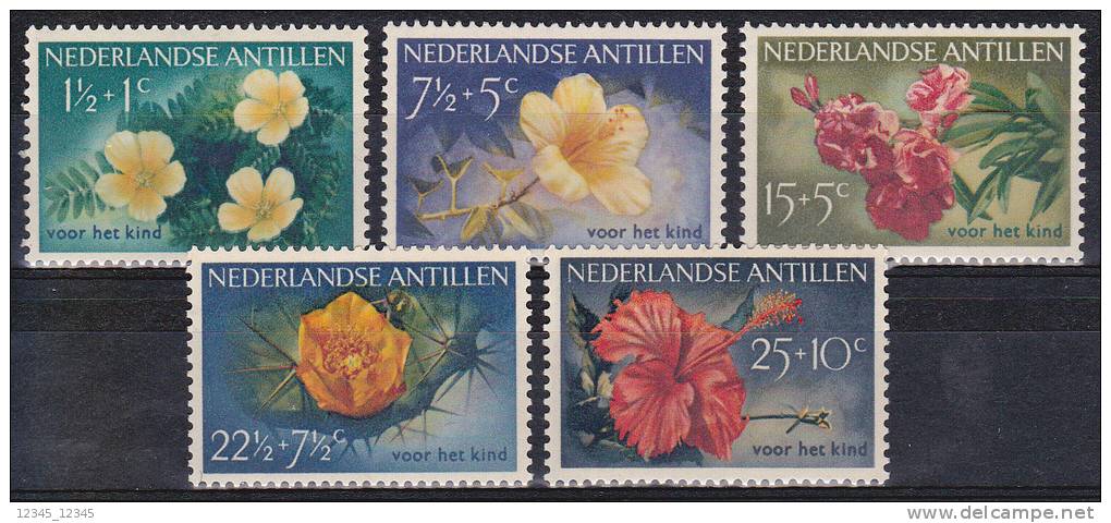 Antillen 1955 Postfris MNH Flowers - Antillen