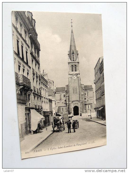Carte Postale Ancienne : PARIS : Eglise Saint-Lambert De Vaugirard , Animé - District 15