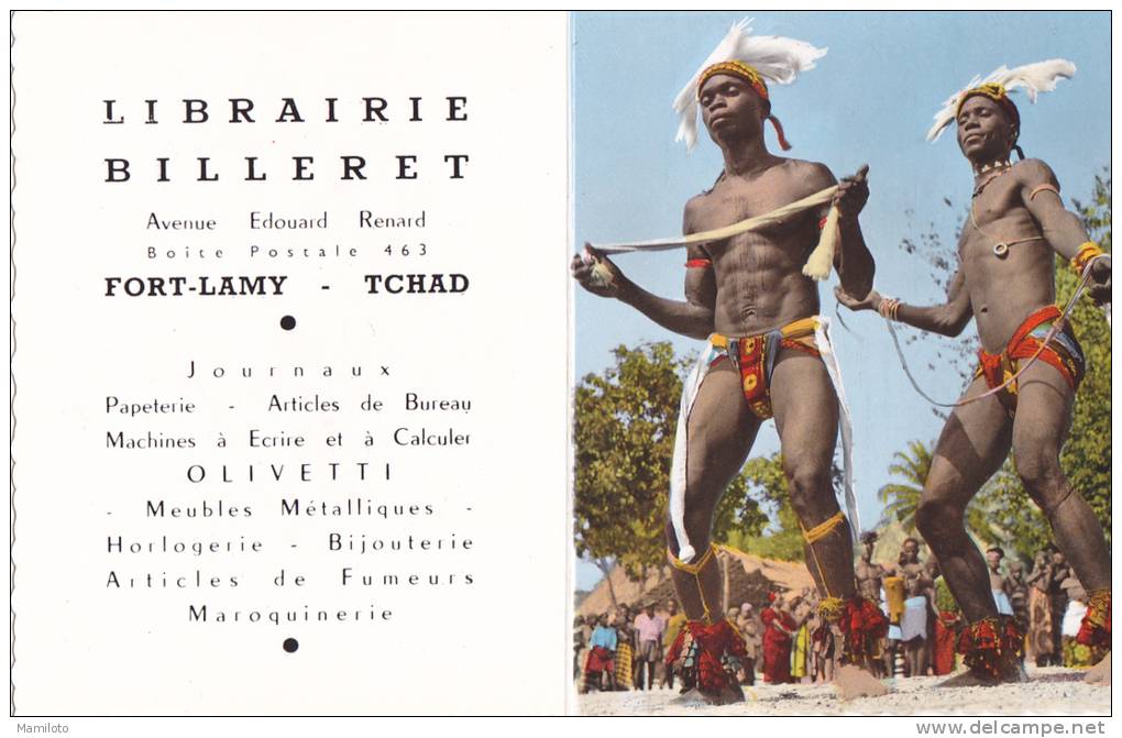 FORT-LAMY ( République Tchad ) CALENDRIER BILLERET De 1962 Avenue Edourd Renard Boite Postale 463 - Ciad