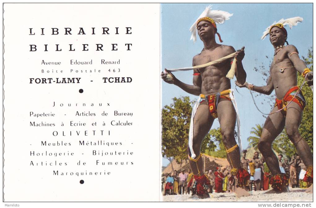 FORT-LAMY ( République Tchad ) CALENDRIER BILLERET De 1962 Avenue Edourd Renard Boite Postale 463 - Tsjaad