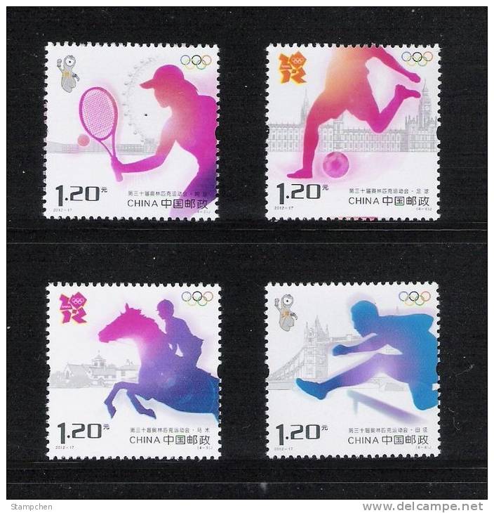 China 2012-17 The Games Of The XXX Olympiad Stamps London Olympic Soccer Tennis Equestrian Athletics Sport - Summer 2012: London