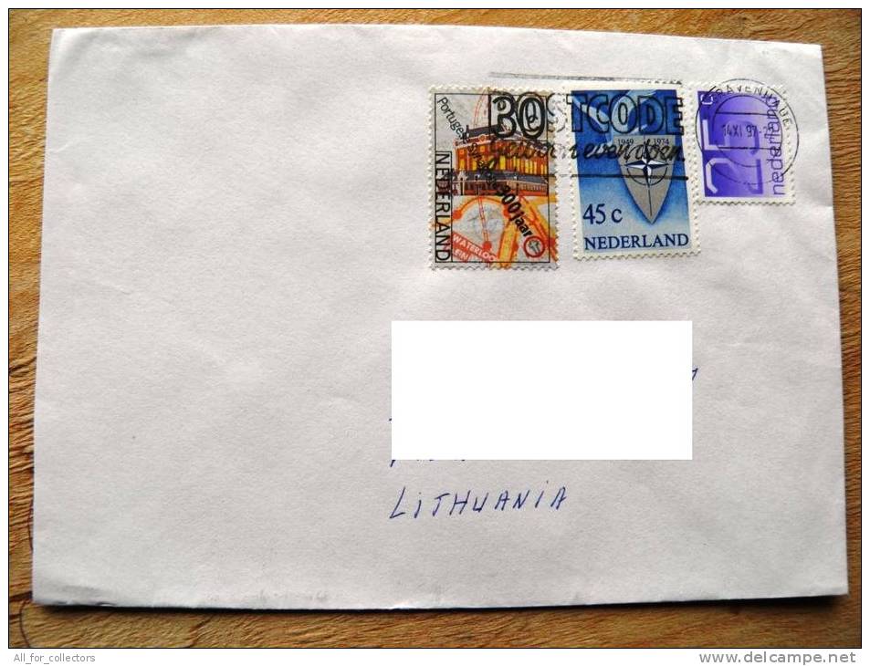 Cover Sent From Netherlands To Lithuania On 1997, Bird - Cartas & Documentos