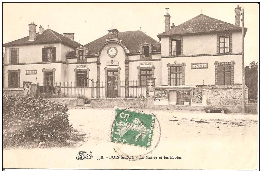 BOIS-LE-ROI (77) La Mairie Et Les Ecoles En 1910 - Bois Le Roi