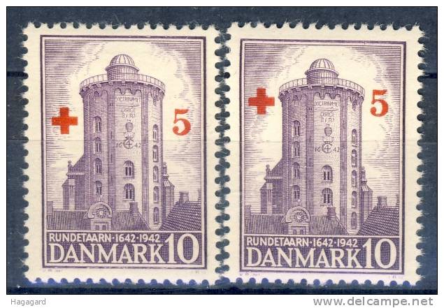 #C1401. Denmark 1944. Michel 281. Variation: HIGH SURPRINT MH(*). See Description! - Neufs