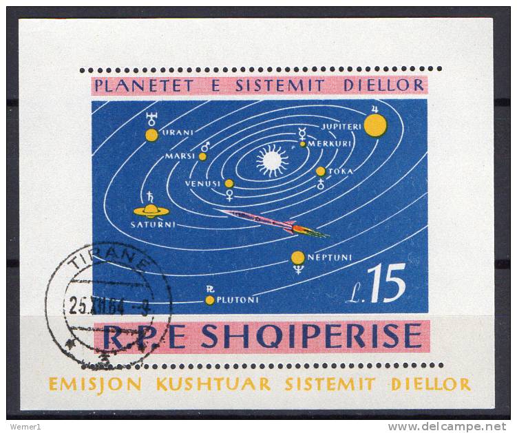 Albania 1964 Space S/s CTO -scarce- - Europe