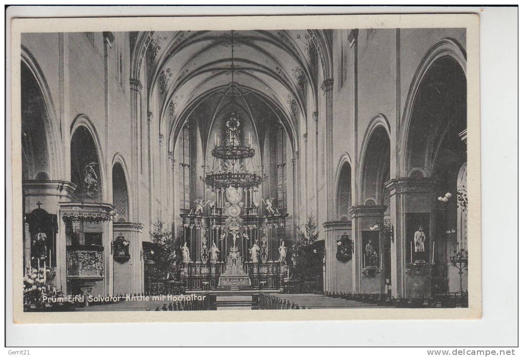 5540 PRÜM, Salvator-Kirche Mit Hochaltar 1933 - Pruem