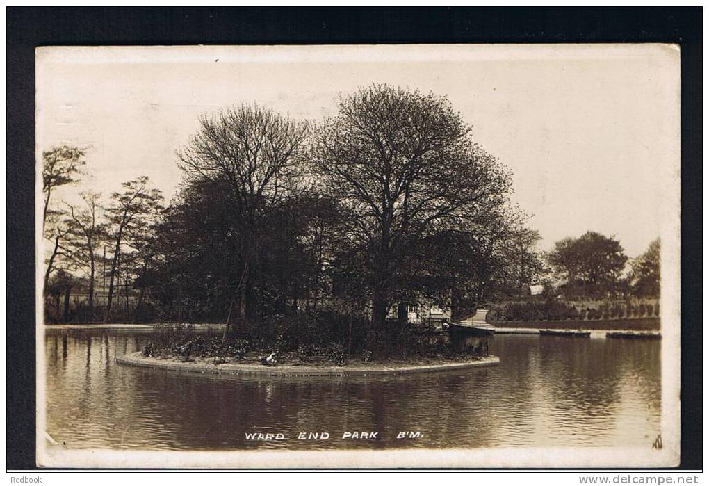 RB 888 - 1910 Real Photo Postcard - Ward End Park Pool - Birmingham Warwickshire - Birmingham