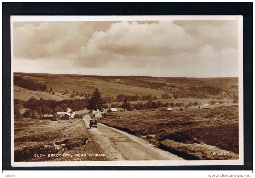 RB 888 - Real Photo Postcard - Car On The Road - Glen Errochty Near Struan Perthshire Scotland - Perthshire