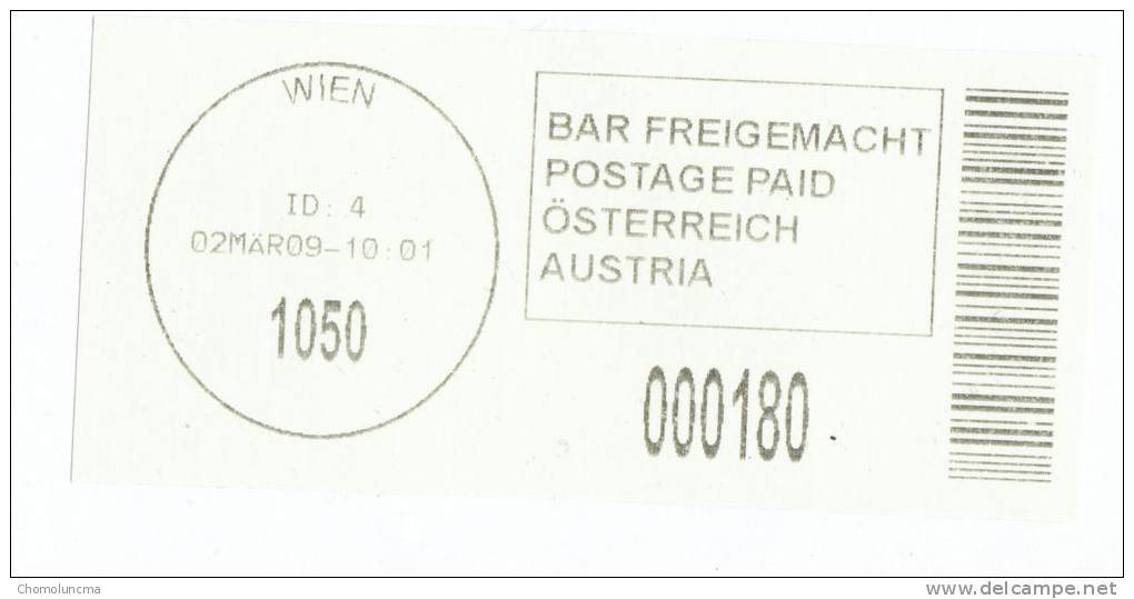 Postage Paid Austria Envelope To France Plis D'Autriche Voyagé Port Payé - Maschinenstempel (EMA)