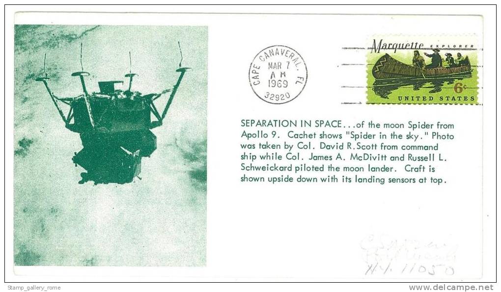 CAPE CANAVERAL FDC - YEAR 1969 - SEPARATION IN SPACE - United States