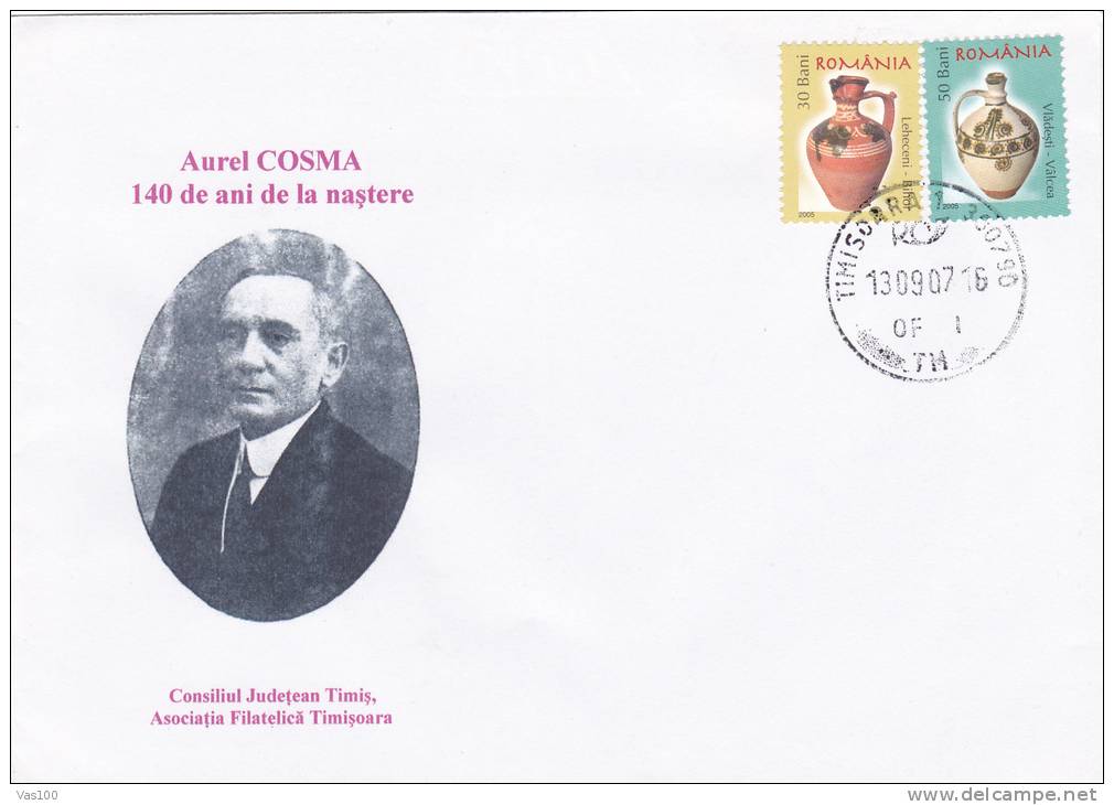 AUREL COSMA,ROMAIN POLITIC,2007,SPECIAL COVER,ROMANIA - Altri & Non Classificati