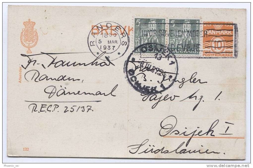 DENMARK - Randers, Postcards, 1937. - Postal Stationery