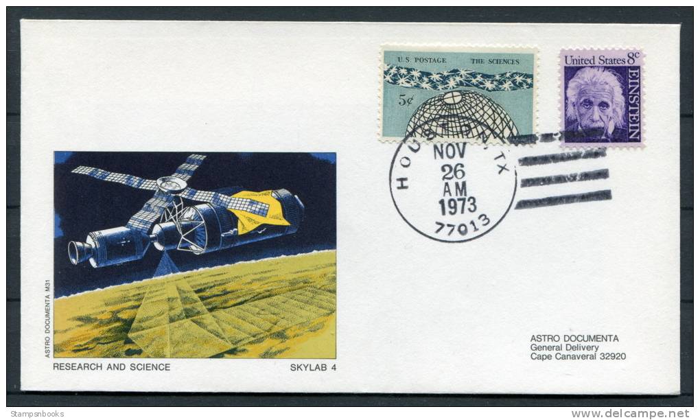 1973 USA NASA Skylab 4 Research &amp; Science Astro Space Cover - United States