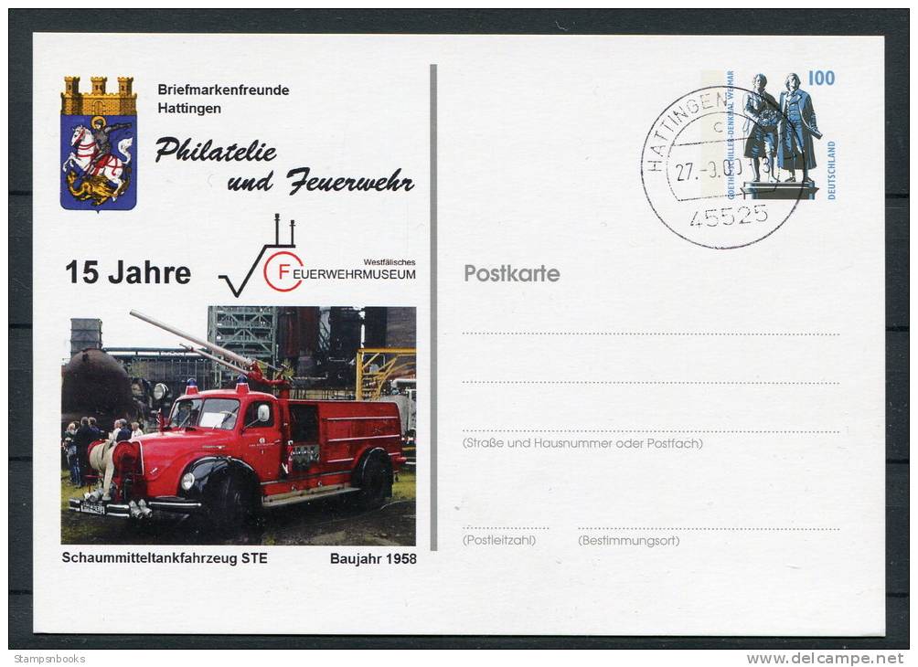 Germany Hattingen Feuerwehrmuseum Stationery Card - Firemen