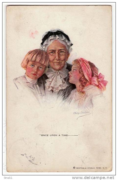 ILLUSTRATORS PHILIP BOILEAU "ONCE UPON A TIME..." REINTHAL&NEWMAN, PUBS., N.Y. OLD POSTCARD - Boileau, Philip