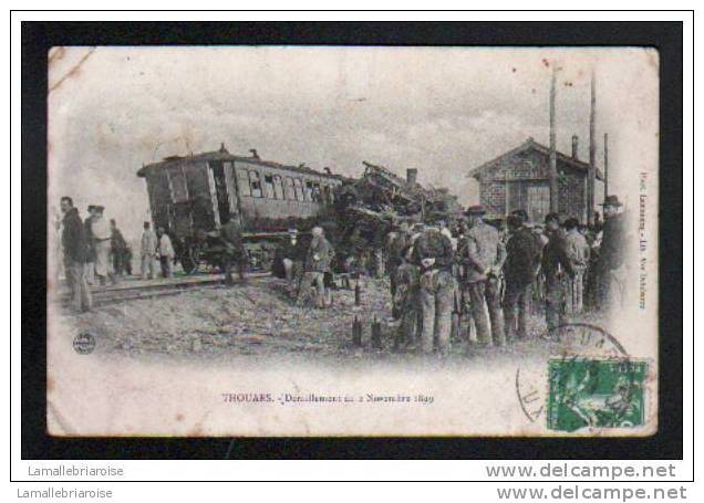 79 - ACCIDENT FERROVIAIRE - TOUARS - DERAILLEMENT DU 2 NOVEMBRE 1899 - VENDUE EN L'ETAT - Thouars