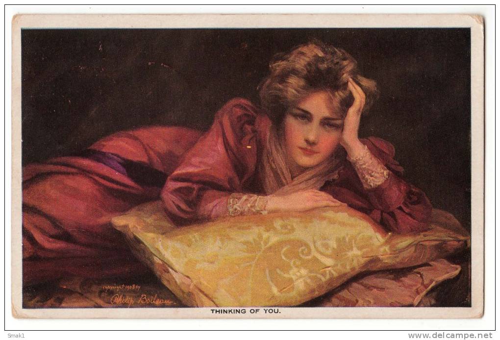 ILLUSTRATORS PHILIP BOILEAU "THINKING OF YOU" REINTHAL&NEWMAN, PUBS., N.Y. Nr. 94 OLD POSTCARD 1911. - Boileau, Philip