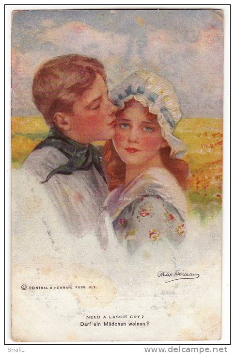 ILLUSTRATORS PHILIP BOILEAU "NEAR A LASSIE CRY?" REINTHAL&NEWMAN, PUBS., N.Y. Nr. 81 OLD POSTCARD 1924. - Boileau, Philip