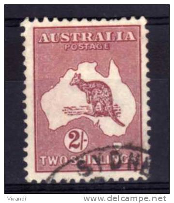 Australia - 1945 - 2/- Re-engraved Kangaroo - Used - Gebruikt