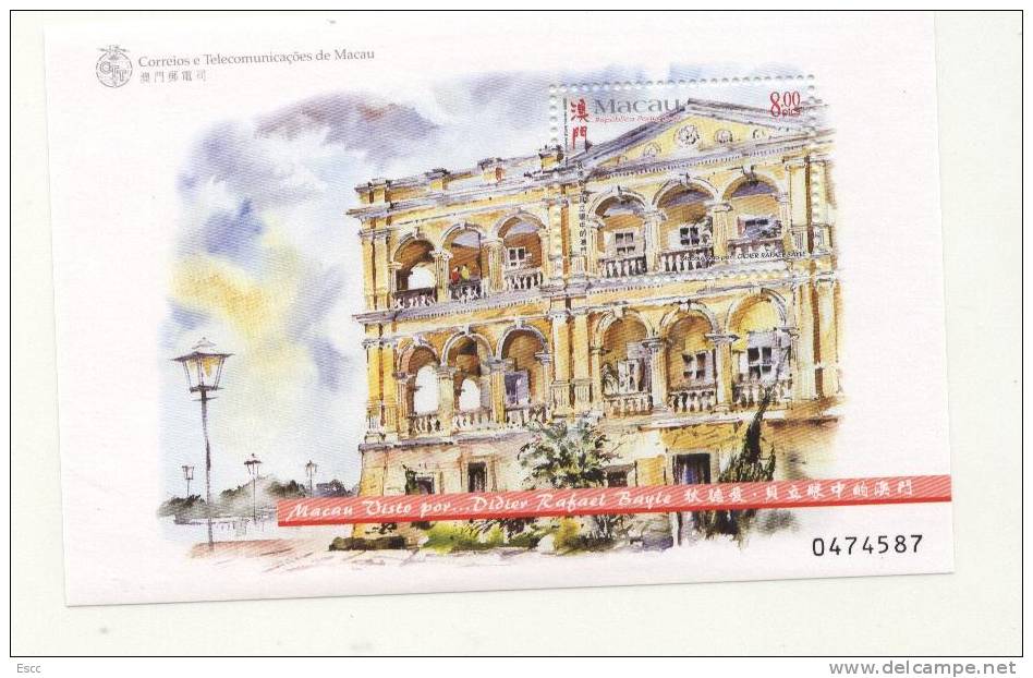 Mint S/S  Building  1998   From Macao - Unused Stamps