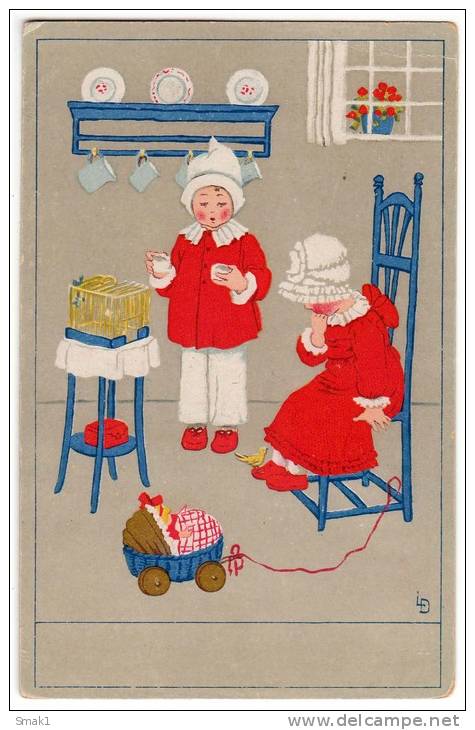 CHILDREN PLAYING MEISSNER&BUCH LEIPZIG SERIE Nr. 2300 OLD POSTCARD - Other & Unclassified