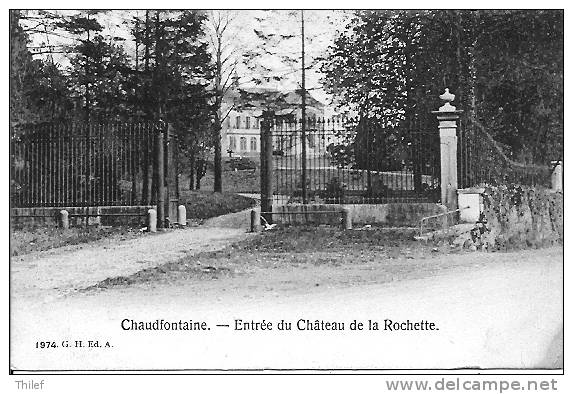 Chaudfontaine 14: Entrée Du Château De La Rochette 1913 - Chaudfontaine