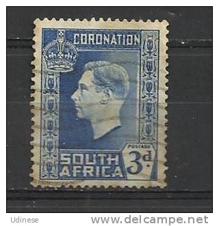 SOUTH AFRICA 1937 - CORONATION 3  - USED OBLITERE GESTEMPELT USADO - Used Stamps