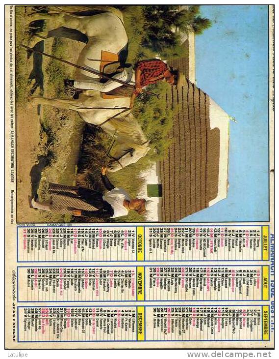 Calendrier  G-F  Des  Landes  40  De 1982 - Formato Grande : 1981-90