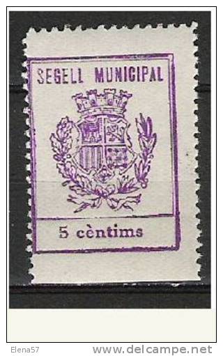 3307-LOCAL GUERRA CIVIL  SPAIN CIVIL WAR.,RARO LUJO ** SEGELL MUNICIAL 25 CENTIMOS.ALTO VALOR . - Emisiones Repúblicanas