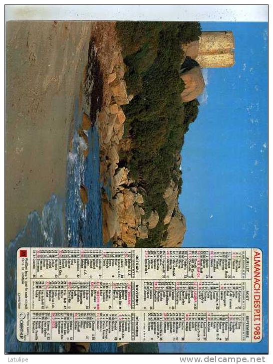 Calendrier  G-F  De La Savoie  73 De 1983 - Big : 1981-90