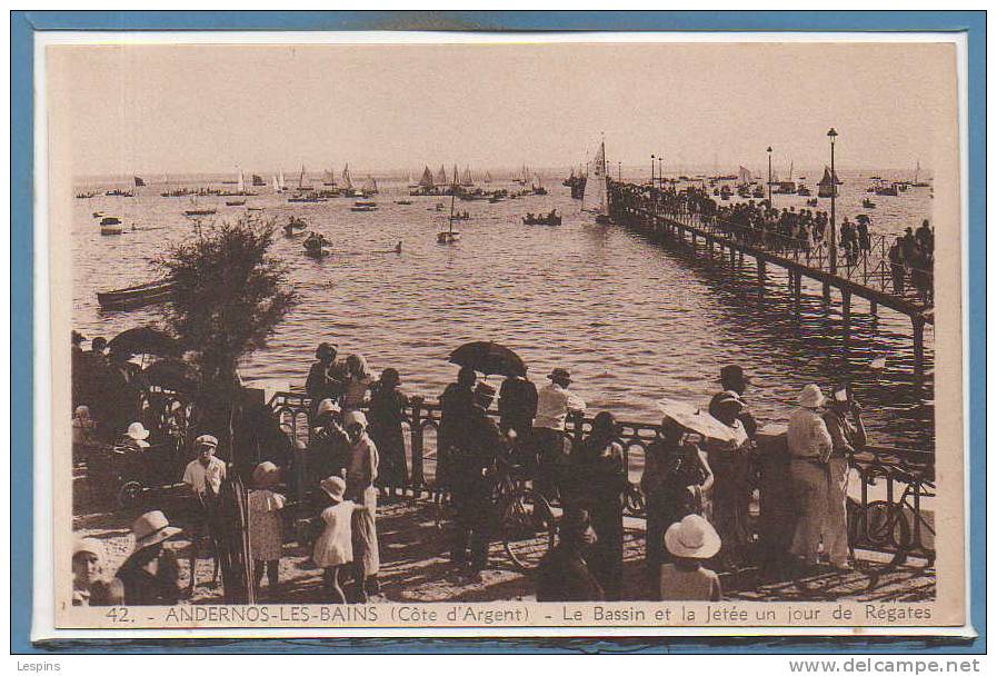 33 - ANDERNOS Les BAINS -- Le Bassin Et La Jetée Un Jour De Régates - Andernos-les-Bains