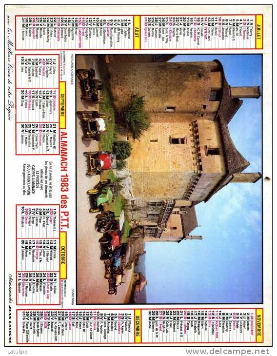 Calendrier  G-F  Des  Pyrenées-Atlantique  64 De 1983 - Formato Grande : 1981-90