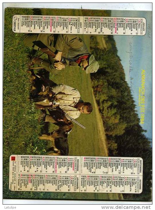 Calendrier  G-F  De La  Haute-Loire  43  De 1984 - Grand Format : 1981-90