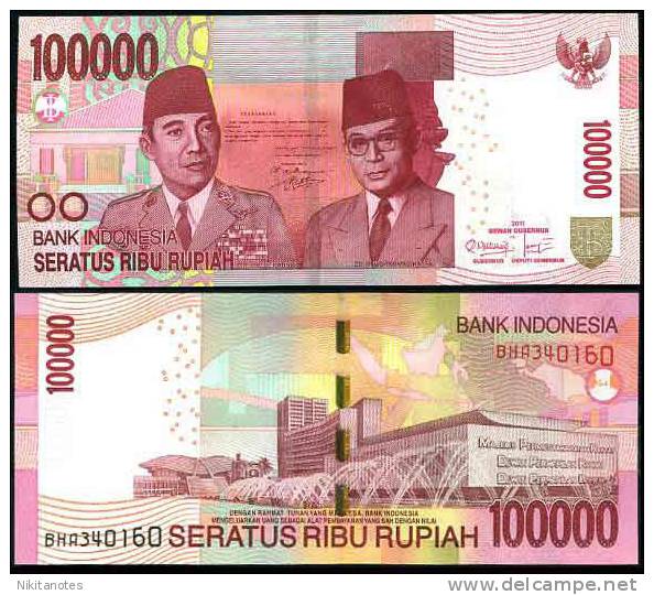 INDONESIA 100,000 100000 RUPIAH 2011/2004 P 146 UNC - Indonésie