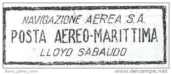 CORREO AEREO  - AIR MAIL -  POSTA AEROMARITTIMA LLOYD SABAUDO - ANNO 1931 - PERU' VERSO ITALIA - RARO ANNULLO - Peru