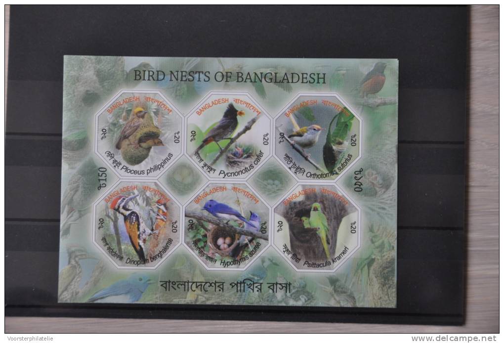 G 232 ++ BANGLADESH 2012 ++ VOGELS BIRDS NESTS OISEAUX ++ POSTFRIS MNH ** - Bangladesch