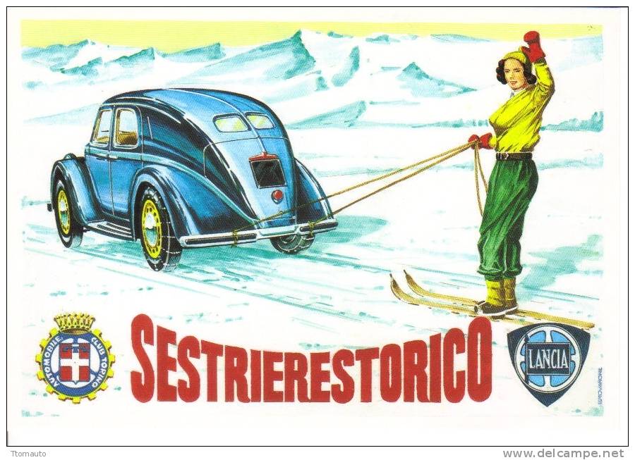 9th Sestriere Storico 2004  -  Lancia  -  Disegno Di Aldo Brovarone  -  CP - Voitures De Tourisme