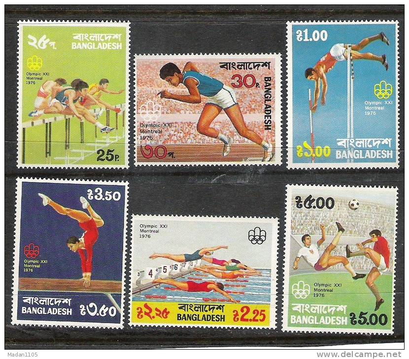 BANGLADESH. 1976  21st Olympic Games. Olympics, Montreal. SG 87/92. 6v Complete Set MNH(**) - Bangladesh