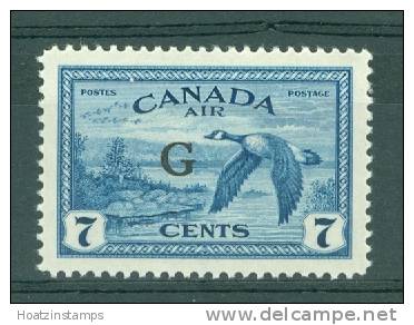 Canada: 1950/52   KGVI - Canadian Geese  'G'   OVPT     SG O190    7c    MNH  ** - Aufdrucksausgaben