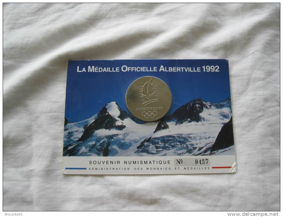 Médaille Alberville 1992 Souvenir Numismatique N°9457 Monnaie De Paris - Otros & Sin Clasificación