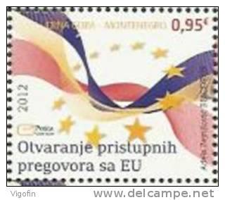 CG 2012-305 OPENING OF EU ACCESSION NEGOTIETIONS OF MONTENEGRO, MONTENEGRO CRNA GORA, 1 X 1V, MNH - Montenegro