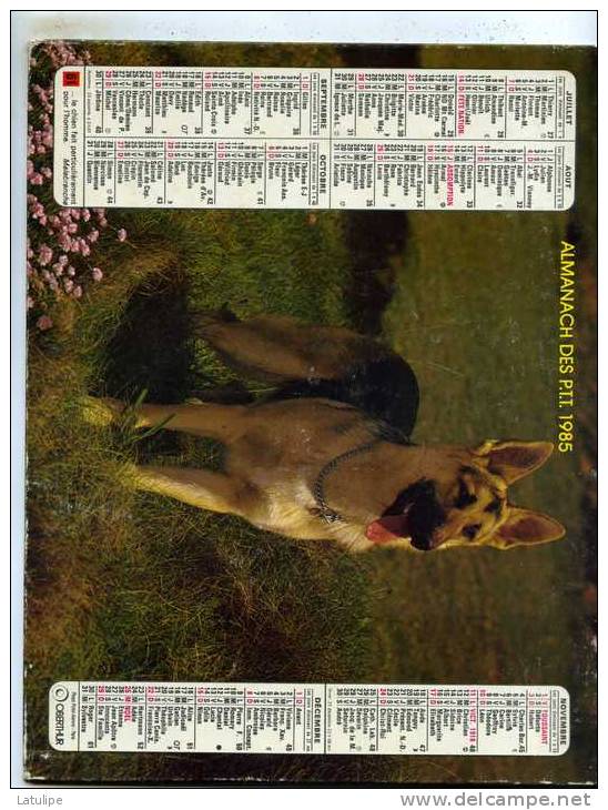 Calendrier  G-F  Des  Landes  40  De 1985 - Grand Format : 1981-90