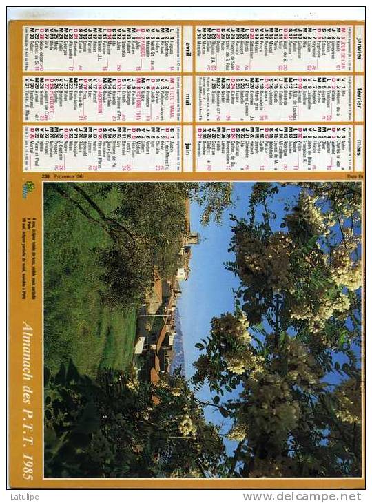 Calendrier  G-F  Des  Pyrenées-Atlantique  64 De 1985 - Formato Grande : 1981-90