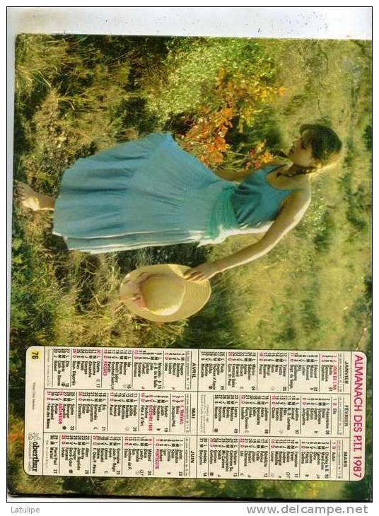 Calendrier  G-F  Des  Postes De Haute-Savoie  74 De 1987 - Big : 1981-90