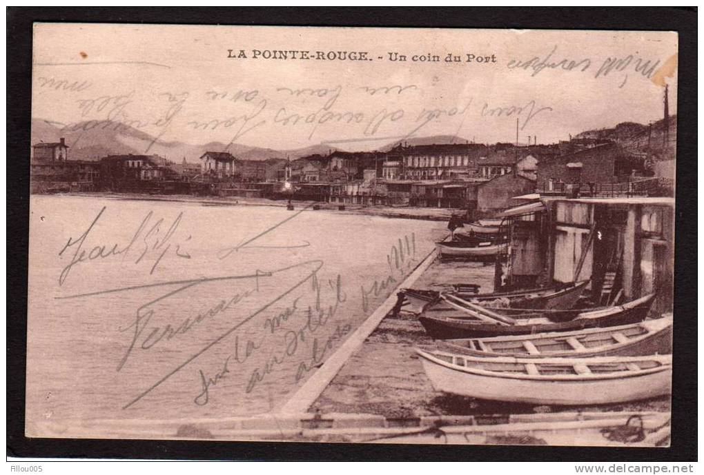 13. MARSEILLE. LA POINTE ROUGE.  ( BOUCHES- Du- RHÔNE ). UN COIN DU PORT, LES BATEAUX DE PÊCHE.....C859 - Quartiers Sud, Mazargues, Bonneveine, Pointe Rouge, Calanques