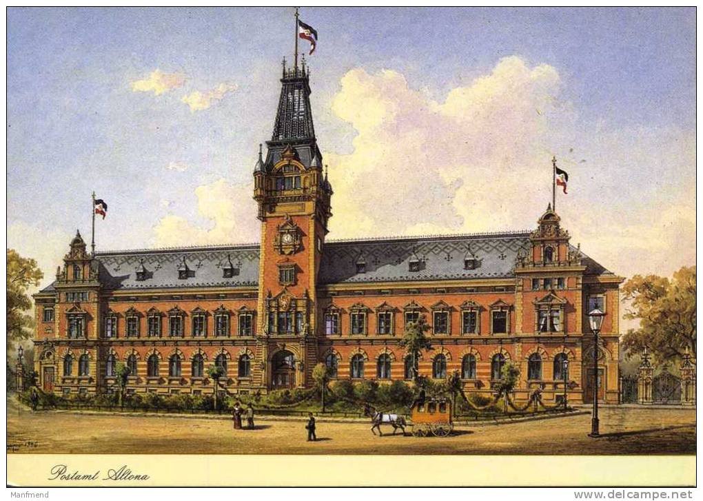 Deutschland - Hamburg - Postamt Altona 1895 - Postmuseumskarte Nr. 084-10 - 1984 - Altona